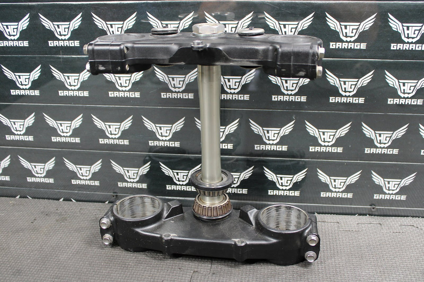 2009 KAWASAKI KX250F OEM FRONT FORKS LOWER UPPER TRIPLE TREE STEM CLAMP STEERING - hggarage