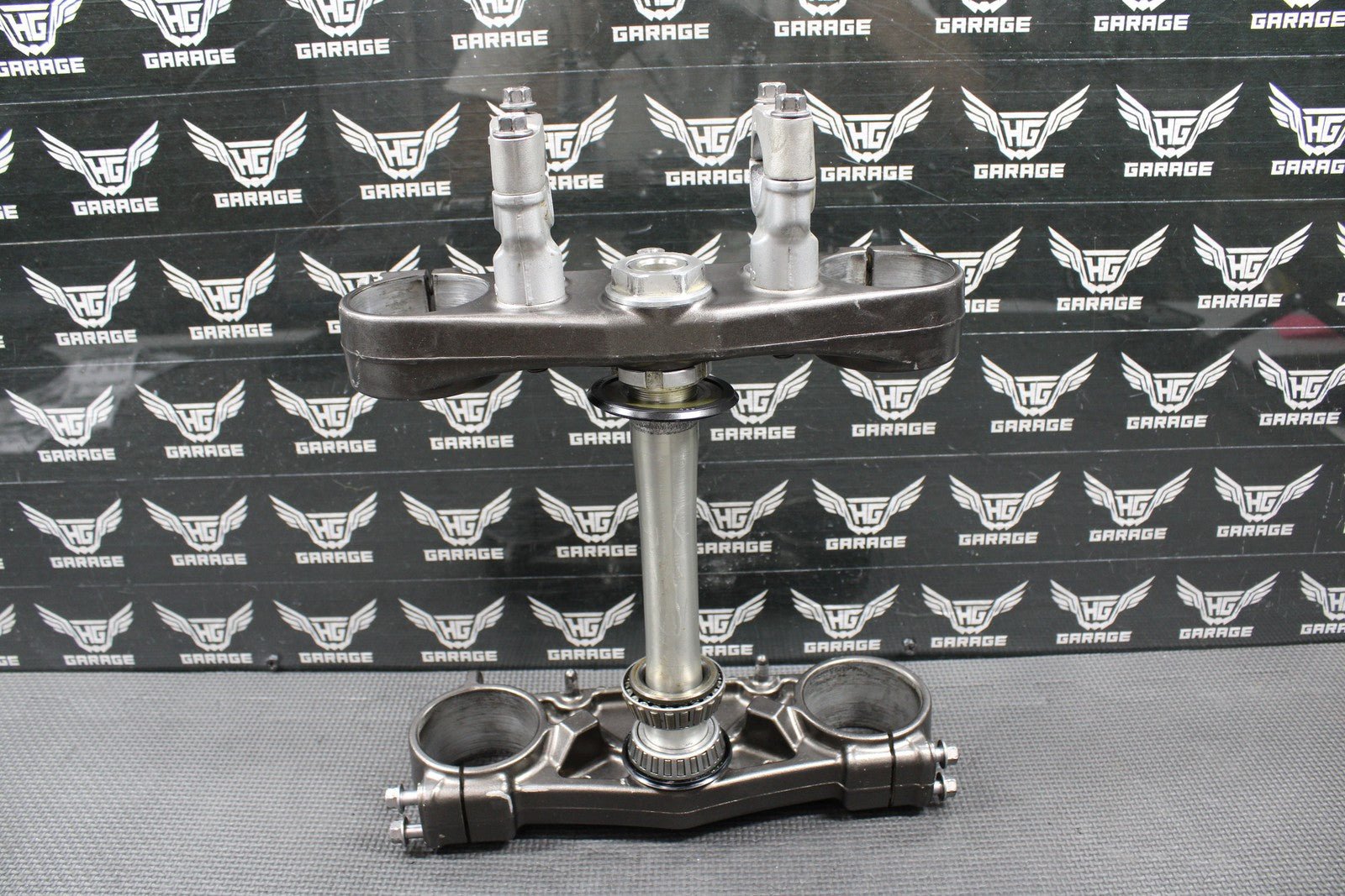 2010 2011 YAMAHA YZ250F OEM FRONT FORKS LOWER UPPER TRIPLE TREE STEM BAR CLAMP - hggarage
