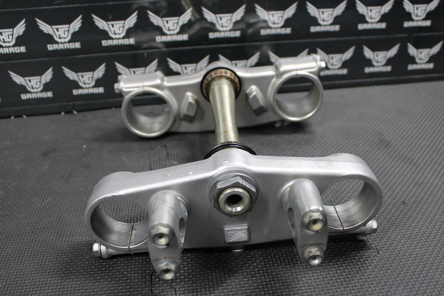 2000 00 - 03 HONDA CR125R OEM FRONT FORKS LOWER UPPER TRIPLE TREE STEM BAR CLAMP - hggarage