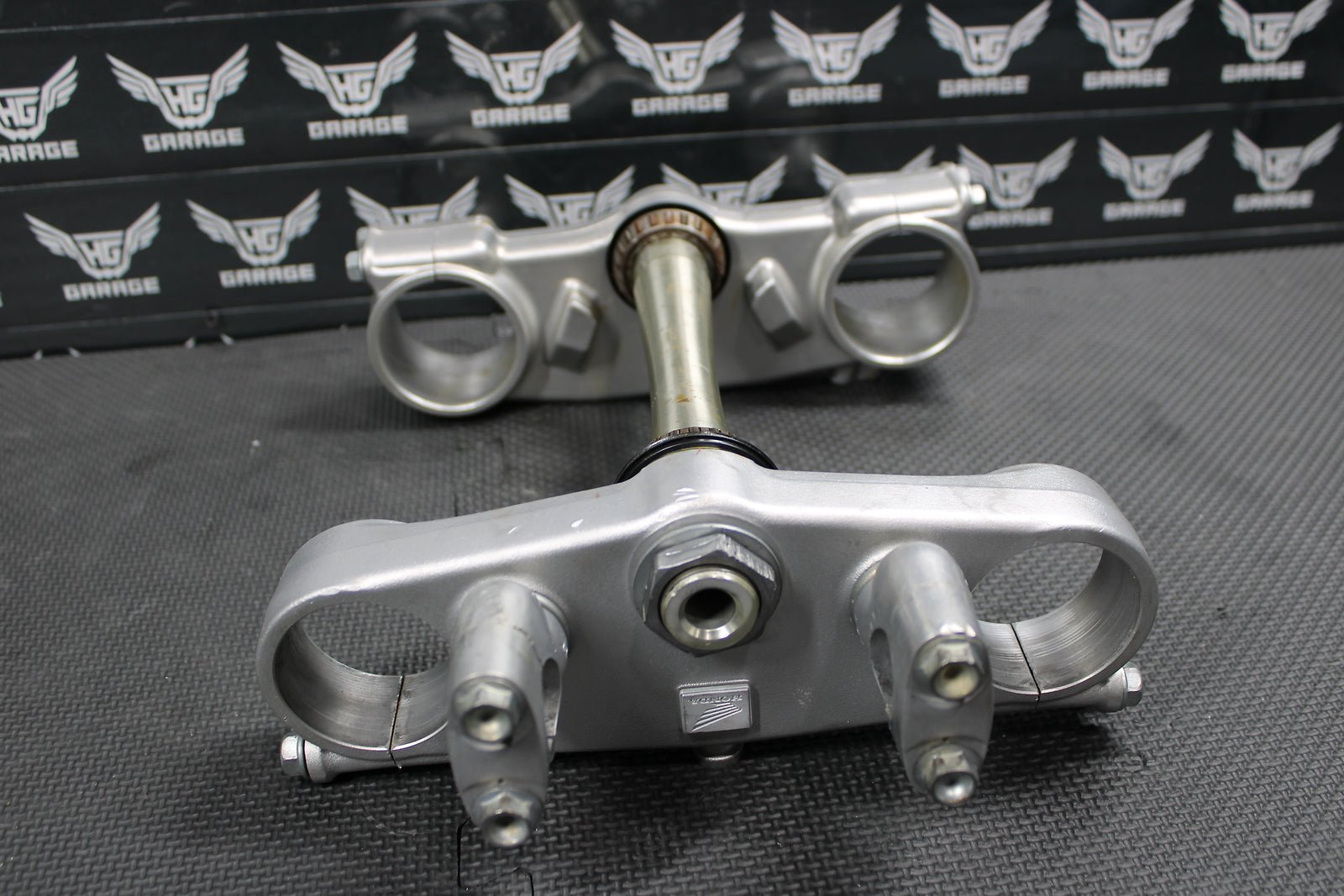 2000 00 - 03 HONDA CR125R OEM FRONT FORKS LOWER UPPER TRIPLE TREE STEM BAR CLAMP - hggarage