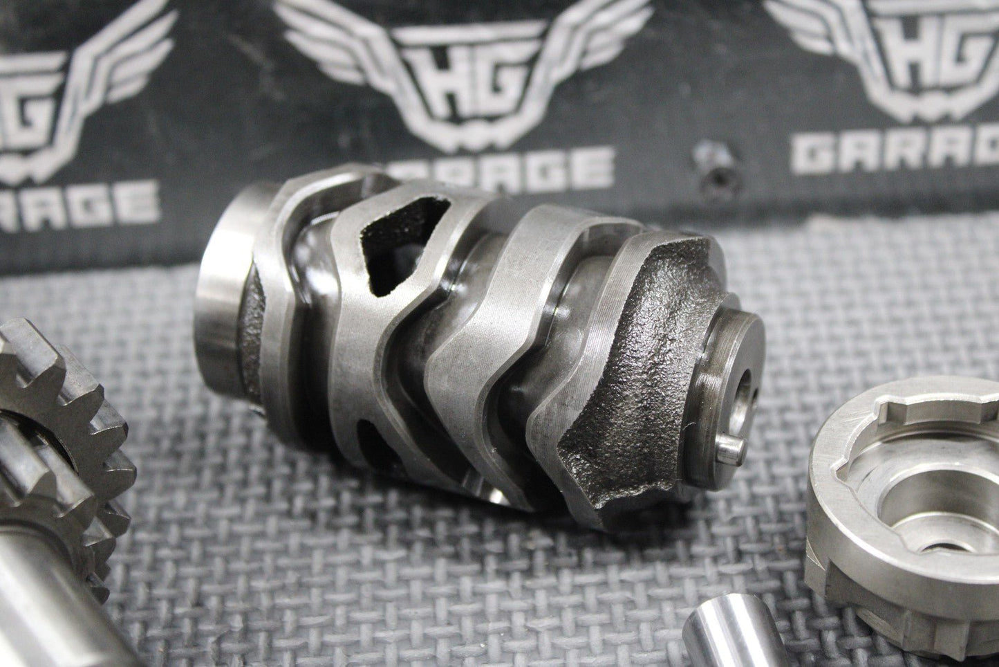 2007 KAWASAKI KX250F OEM TRANSMISSION TRANNY GEARBOX GEARS SHIFT FORKS GOOD - hggarage
