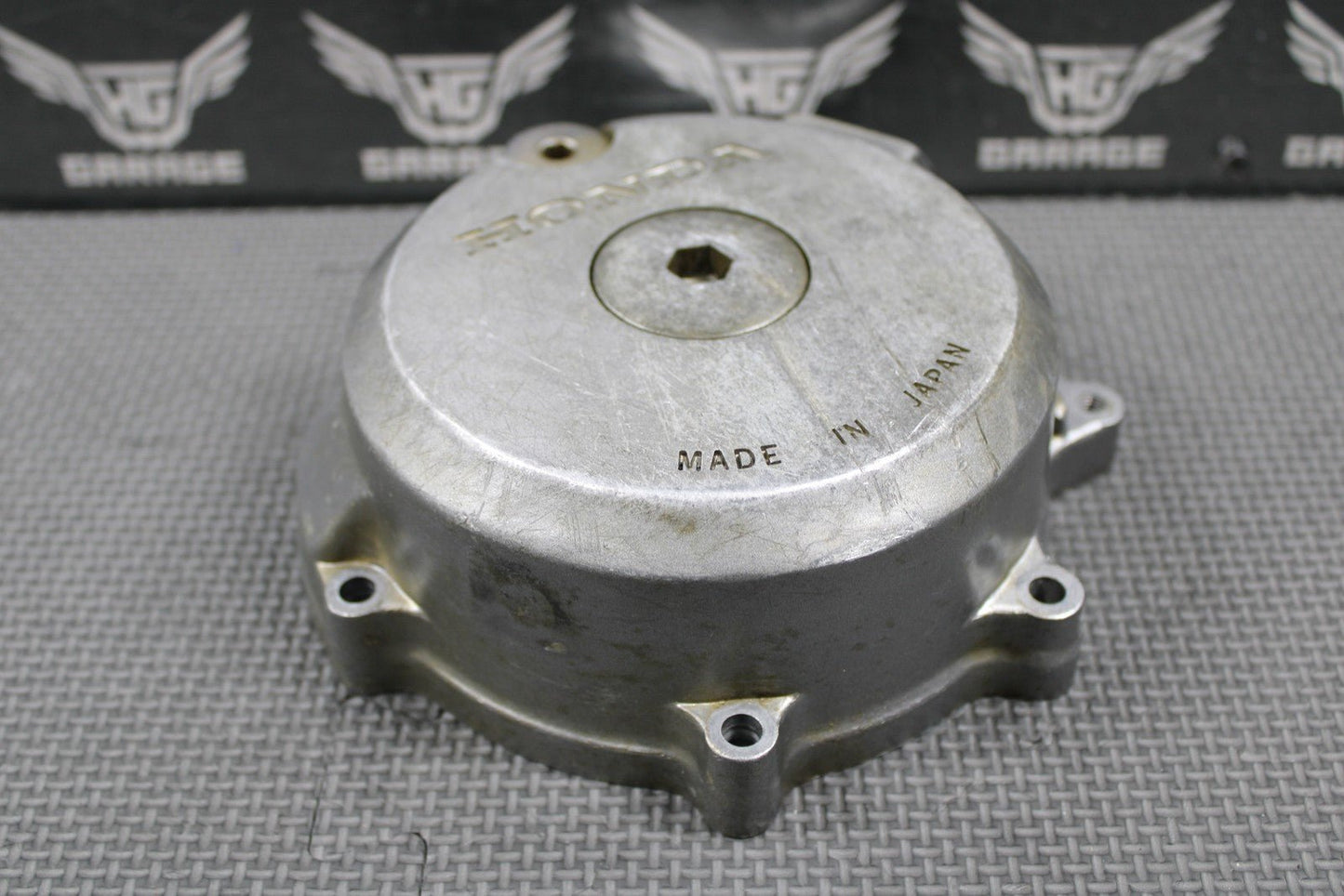 1991 HONDA 90 - 95 XR250R OEM LEFT CASE STATOR GENERATOR MAGNETO COVER 11341 - KZ1 - 6 - hggarage