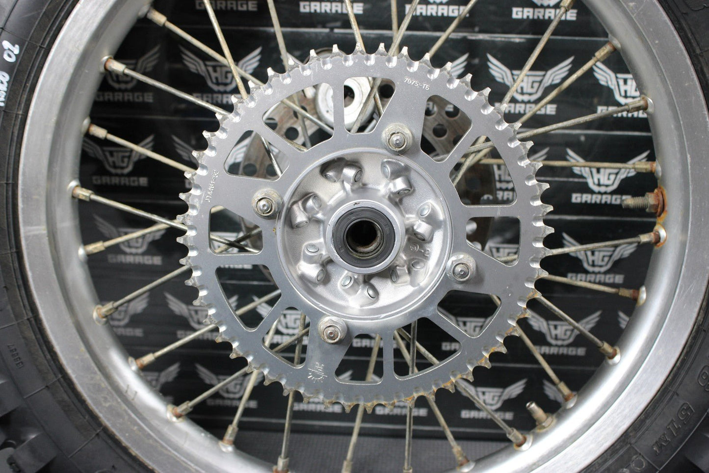 2001 KAWASAKI KX100 16" OEM BIGWHEEL REAR BACK WHEEL RIM HUB 41090 - 1141 - hggarage