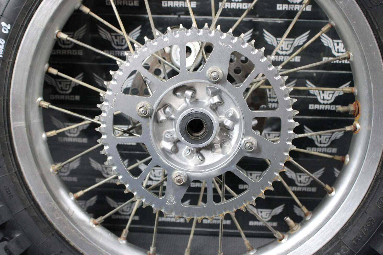 2001 KAWASAKI KX100 16" OEM BIGWHEEL REAR BACK WHEEL RIM HUB 41090 - 1141 - hggarage