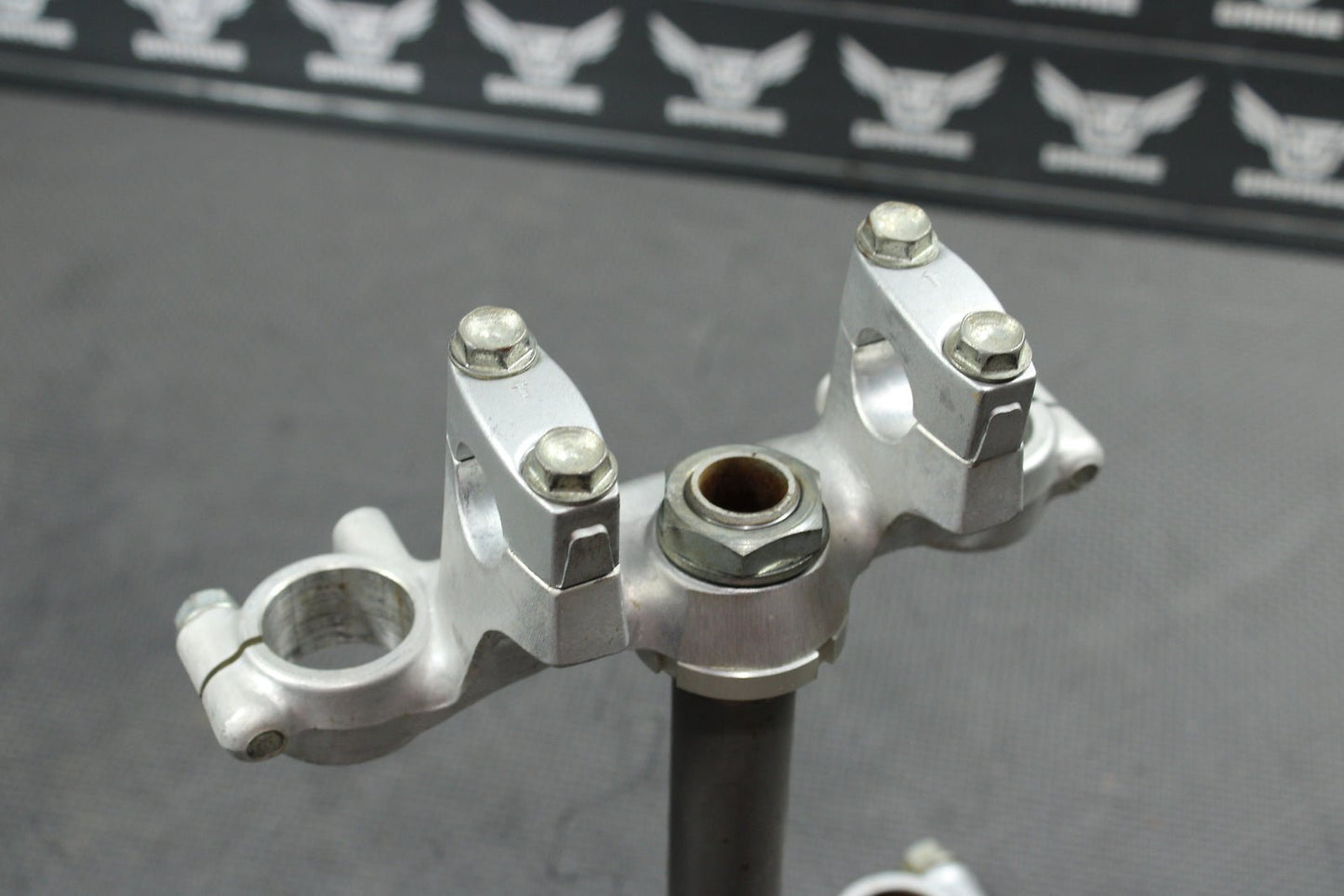 1998 KAWASAKI KX60 90 - 03 OEM FRONT FORKS LOWER UPPER TRIPLE TREE STEM CLAMP - hggarage