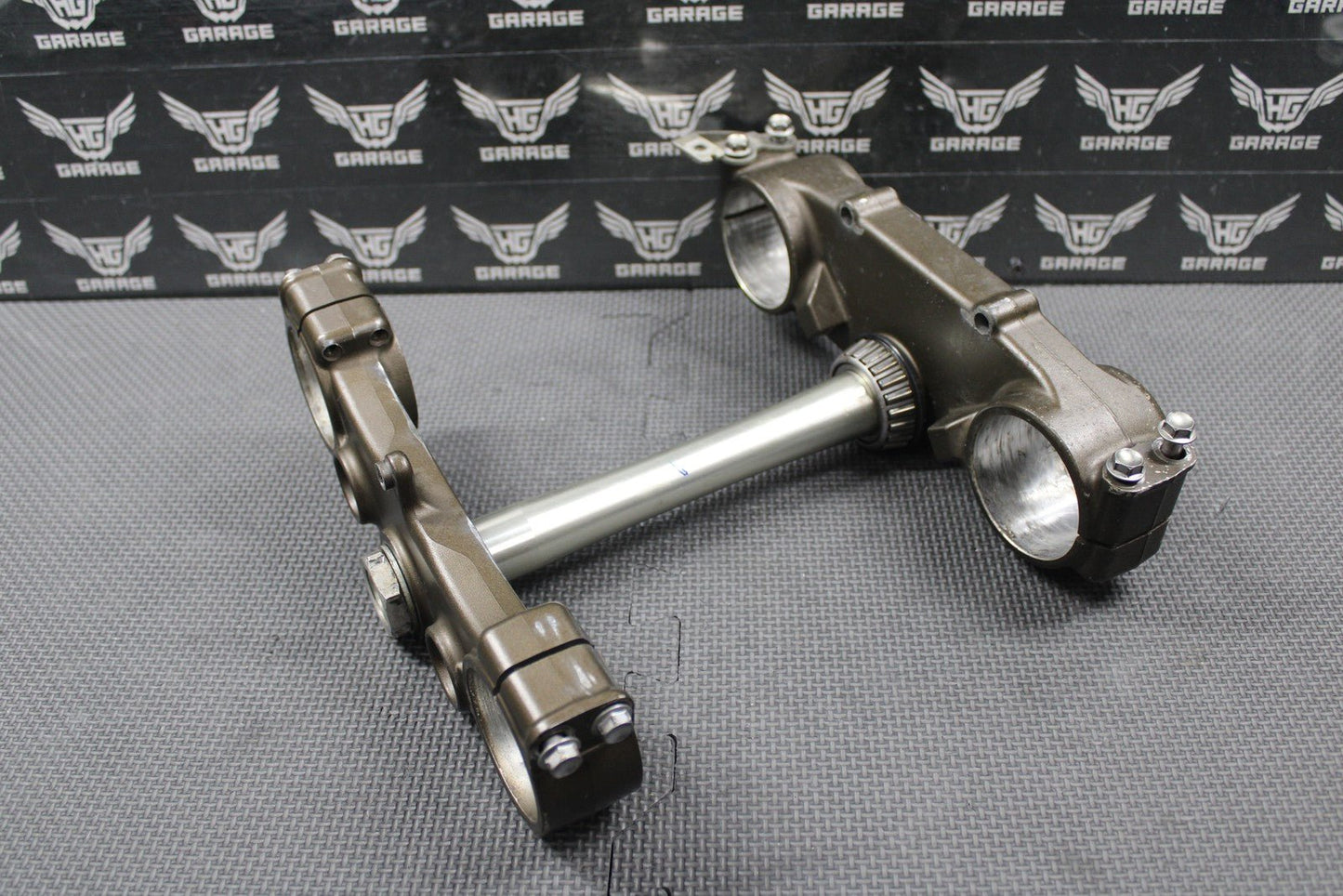 2007 2008 KAWASAKI KX250F OEM FRONT FORKS LOWER UPPER TRIPLE TREE STEM BAR CLAMP - hggarage