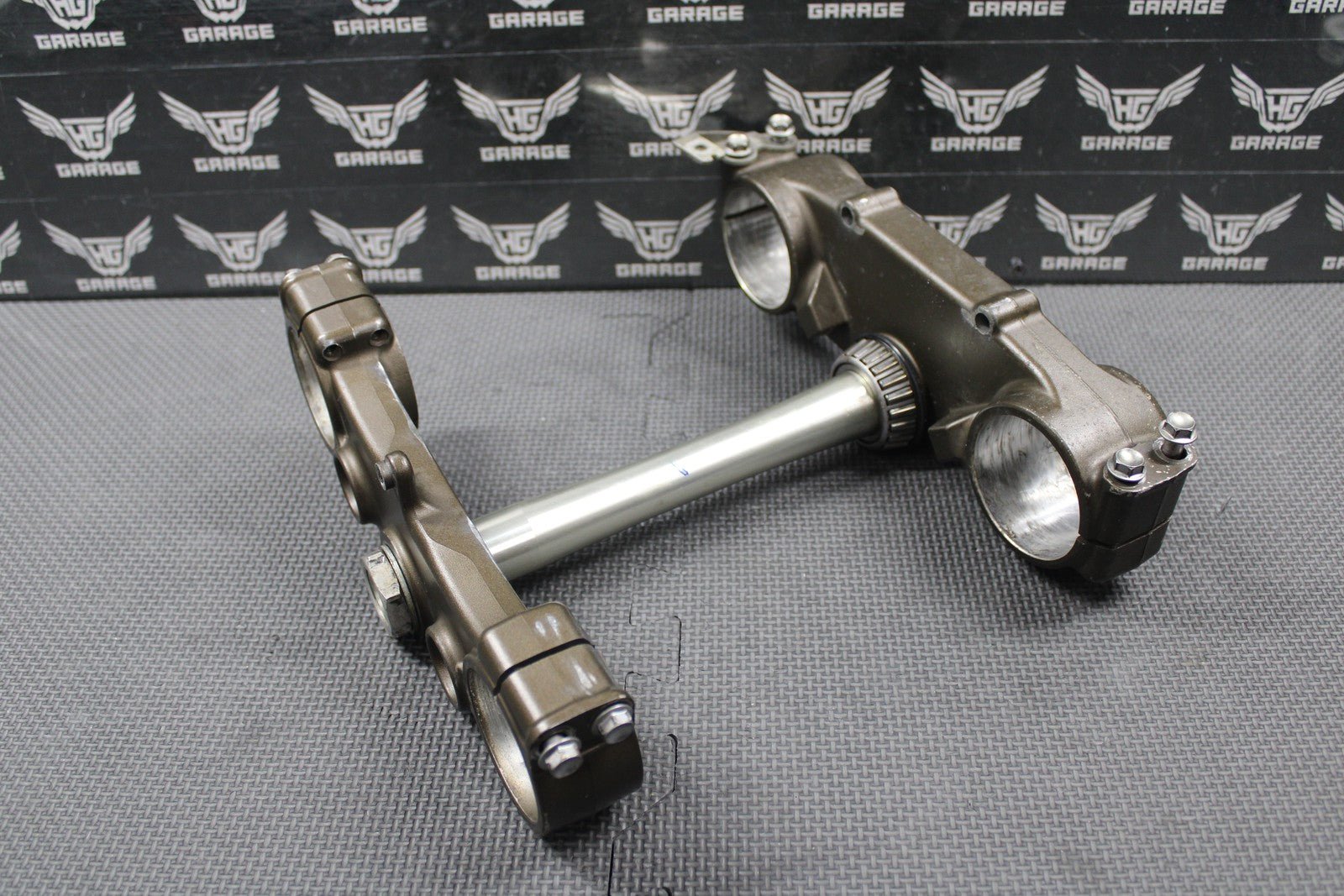 2007 2008 KAWASAKI KX250F OEM FRONT FORKS LOWER UPPER TRIPLE TREE STEM BAR CLAMP - hggarage