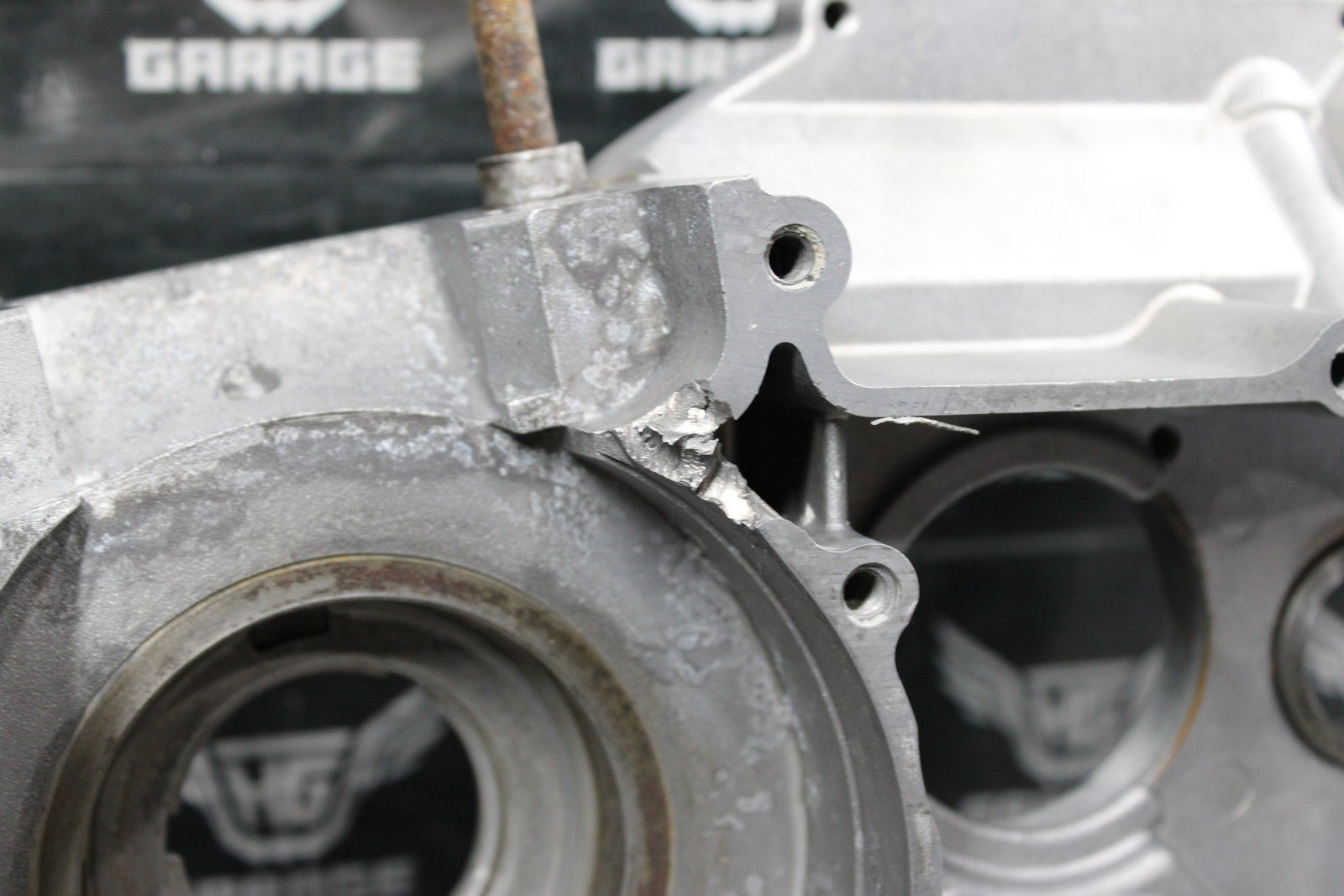 1997 97 - 99 KAWASAKI KX250 LEFT RIGHT ENGINE CRANKCASE CRANK CASES BLOCK NEED WOR - hggarage