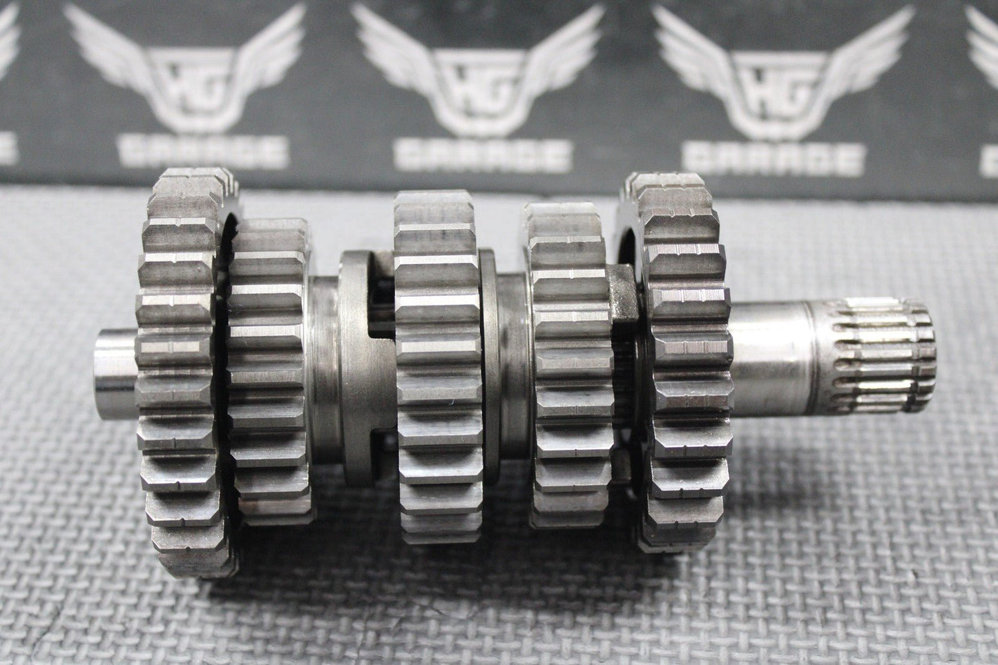 2007 KAWASAKI KX250F OEM TRANSMISSION TRANNY GEARBOX GEARS SHIFT FORKS GOOD - hggarage