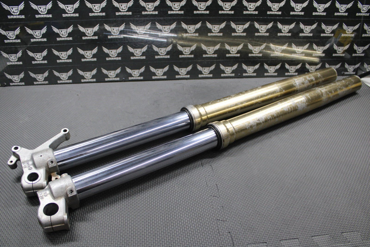 2001 HONDA CR250R OEM RIGHT LEFT FRONT SUSPENSION FORKS SHOCKS 51400 - KZ3 - J31ZA - hggarage