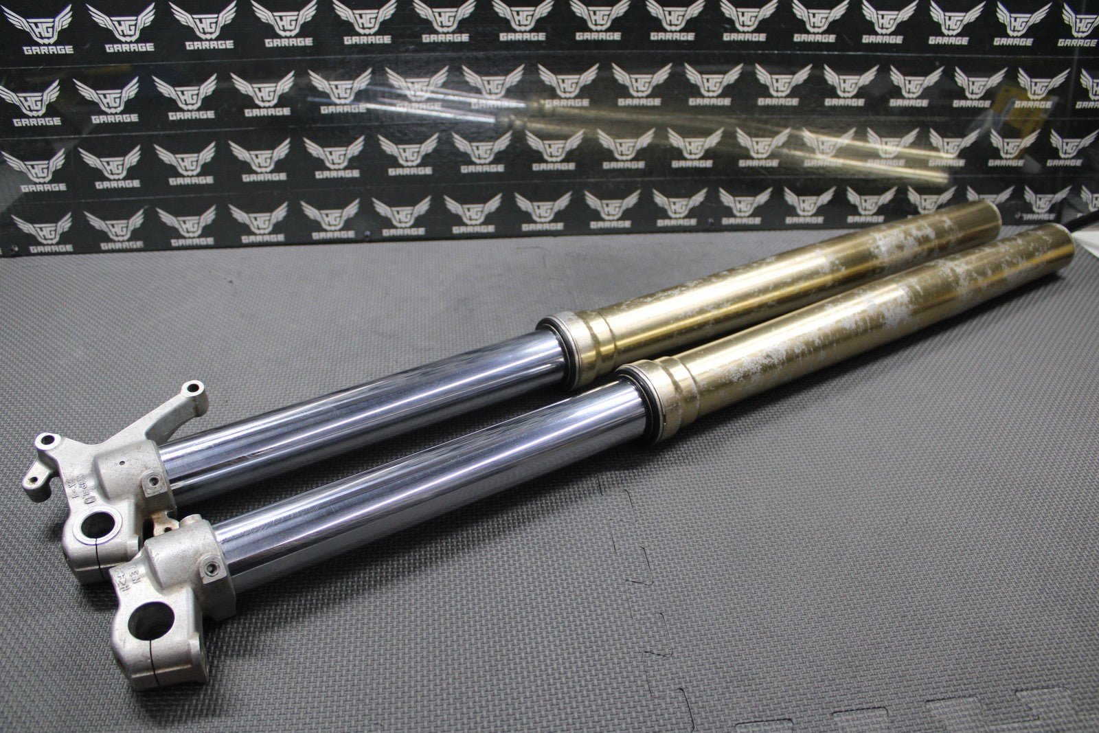 2001 HONDA CR250R OEM RIGHT LEFT FRONT SUSPENSION FORKS SHOCKS 51400 - KZ3 - J31ZA - hggarage