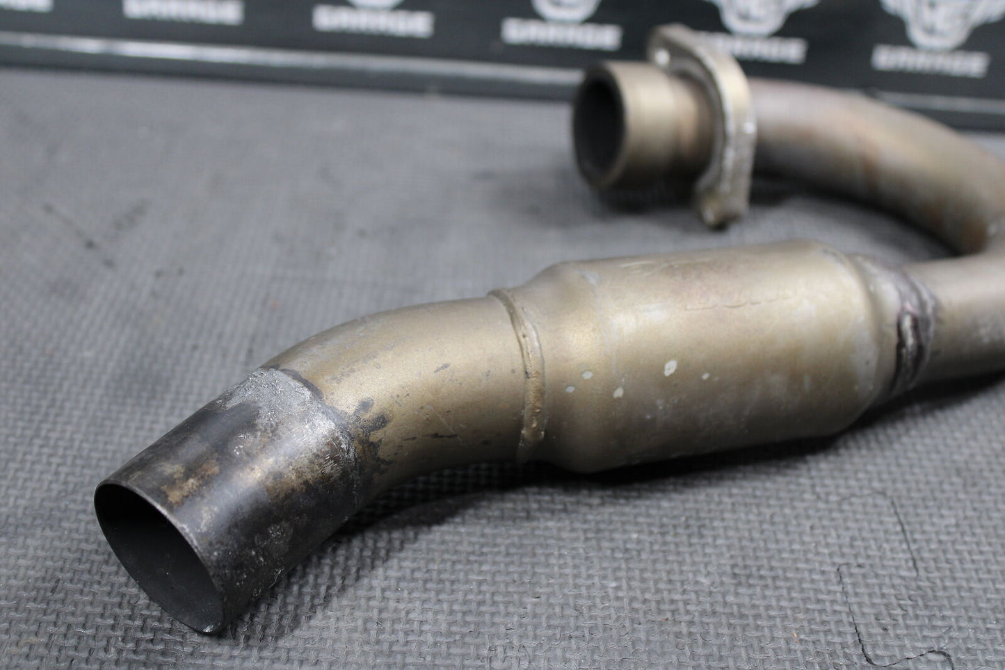 2009 YAMAHA YZ250F FMF POWERBOMB EXHAUST PIPE CHAMBER HEADER CRACKED!