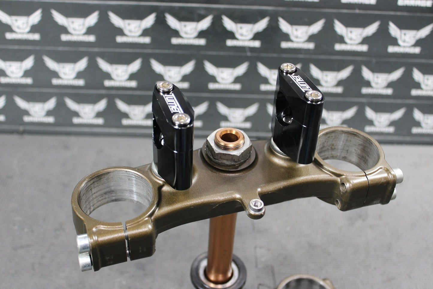2008 Kawasaki KX250F OEM Front Forks Lower Upper Triple Tree Stem Clamp - hggarage