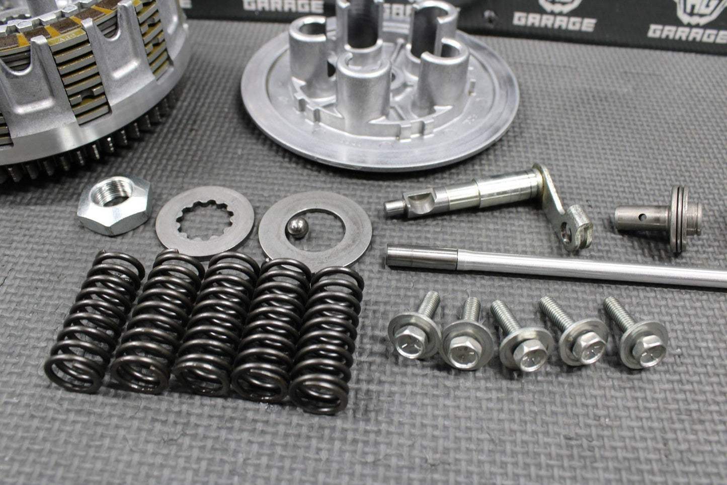 2014 KAWASAK 10 - 14 KX250F OEM COMPLETE CLUTCH W PLATES BASKET HUB SPRINGS GOOD! - hggarage