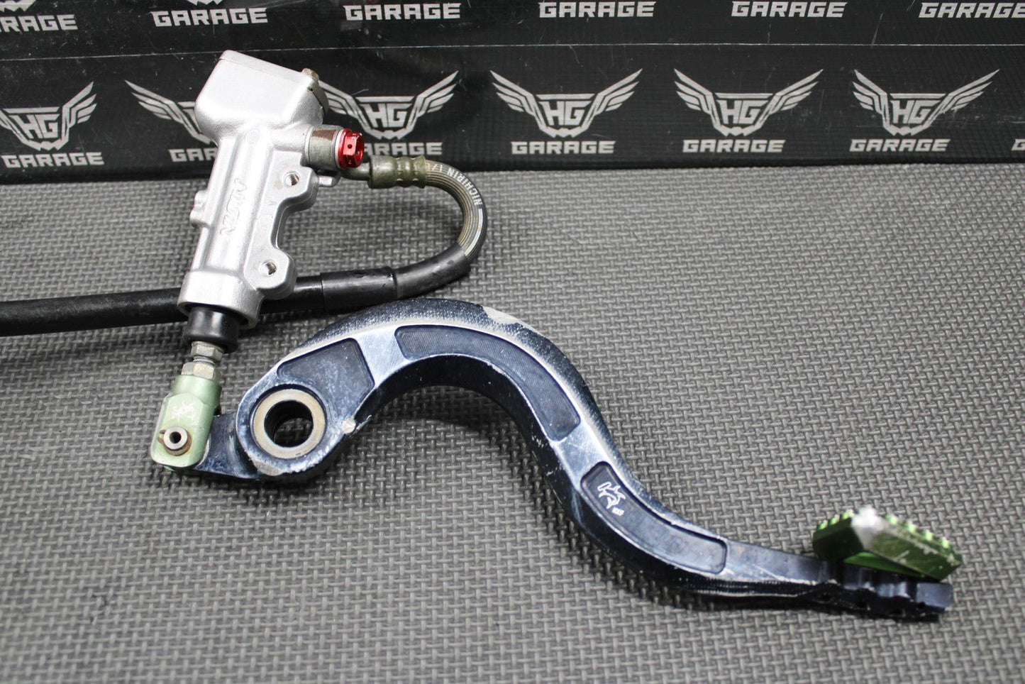 2007 06 - 09 KAWASAKI KX250F REAR BACK BRAKE CALIPER MASTER CYLINDER FORGED LEVER - hggarage