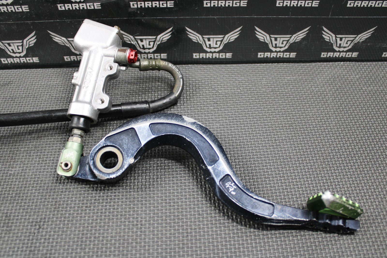 2007 06 - 09 KAWASAKI KX250F REAR BACK BRAKE CALIPER MASTER CYLINDER FORGED LEVER - hggarage