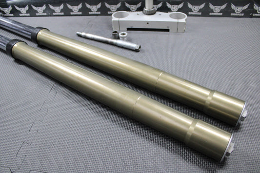 1988 HONDA CR125R WHITE BROTHERS WP4054 FRONT SUSPENSION FORKS TRIPLE CLAMP KIT - hggarage