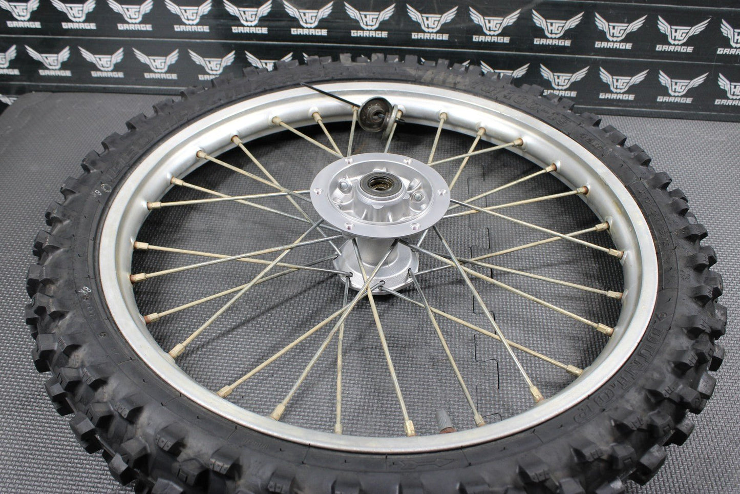 2001 98 - 04 KAWASAKI KX100 OEM 19" BIGWHEEL FRONT WHEEL RIM 41009 - 1207 41025 - 135 - hggarage