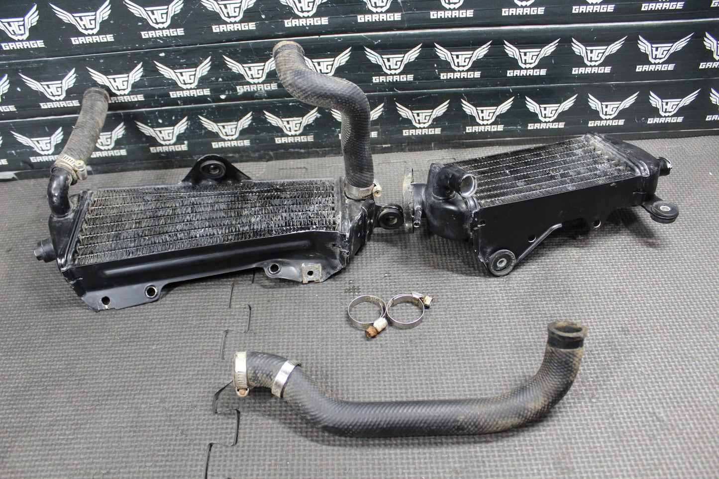 1989 89 - 94 KAWASAKI KDX200 OEM RADIATORS LEFT RIGHT COOLING COOLER RADIATOR - hggarage
