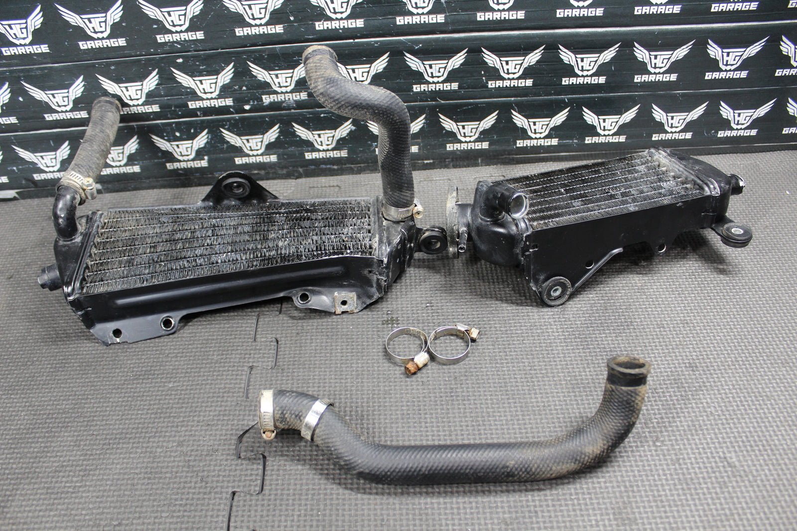 1989 89 - 94 KAWASAKI KDX200 OEM RADIATORS LEFT RIGHT COOLING COOLER RADIATOR - hggarage