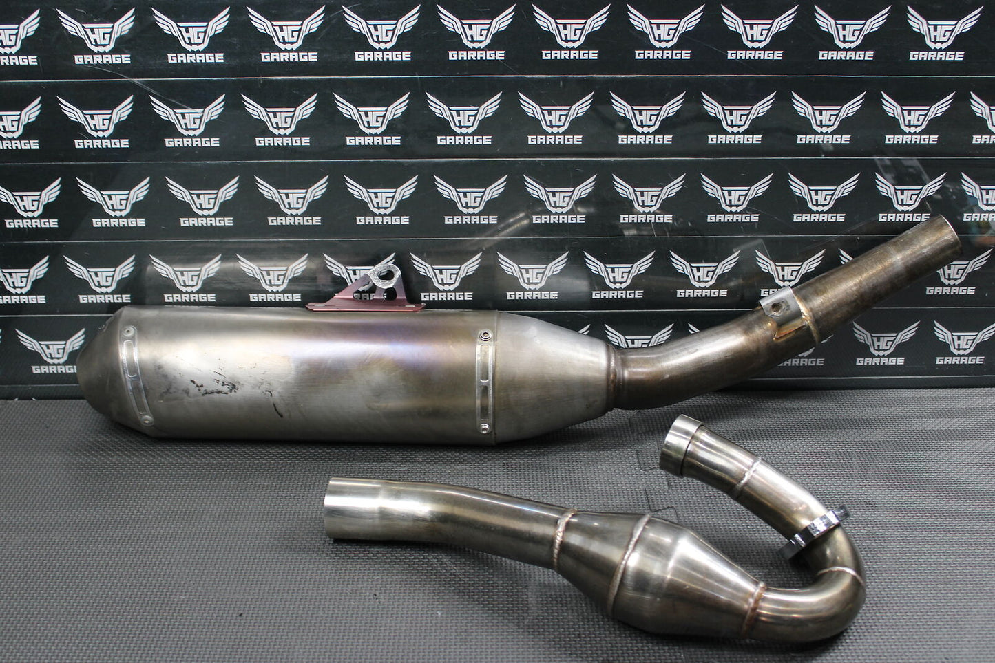 2006 KAWASAKI KX450F FULL FMF EXHAUST PIPE CHAMBER HEADER EXHAUST SYSTEM 18088-