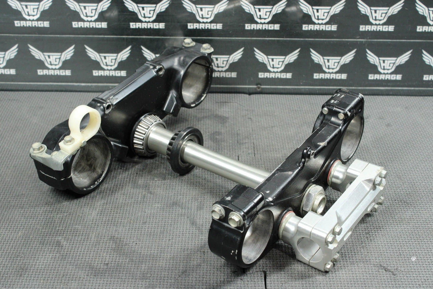 2011 KAWASAKI KX450F OEM FRONT FORKS LOWER UPPER TRIPLE TREE STEM CLAMP NICE! - hggarage