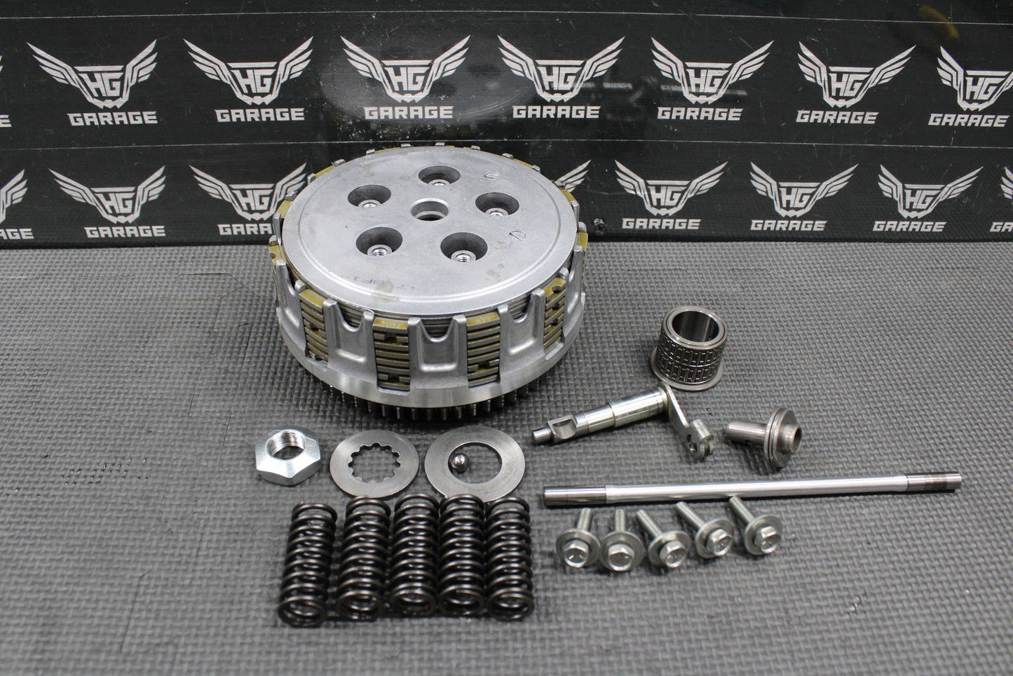 2014 KAWASAK 10 - 14 KX250F OEM COMPLETE CLUTCH W PLATES BASKET HUB SPRINGS GOOD! - hggarage