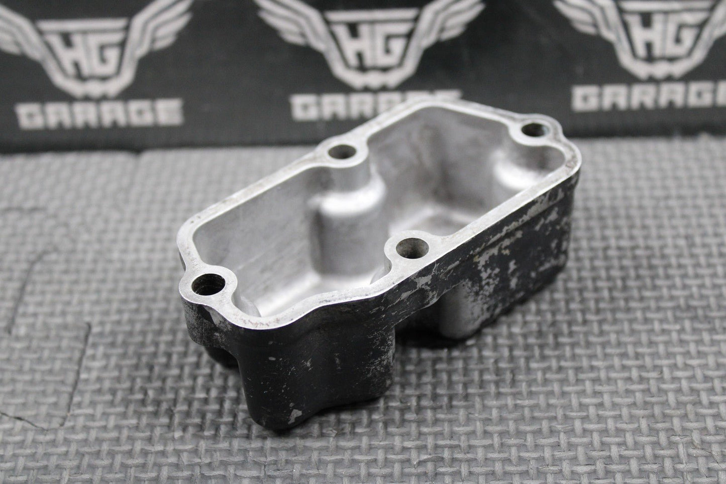1987 1988 HONDA CR125R OEM ATAC EXHAUST MANIFOLD SUB CHAMBER COVER 18331 - KS6 - 700 - hggarage