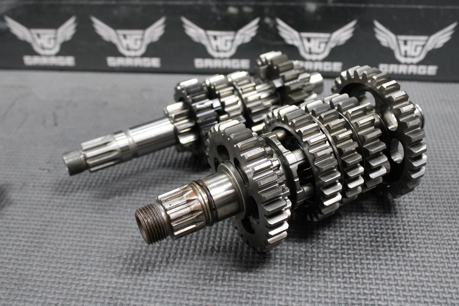 2009 KAWASAKI KLX250SF OEM TRANSMISSION TRANS GEARBOX GEARS SHIFT FORKS NICE! - hggarage