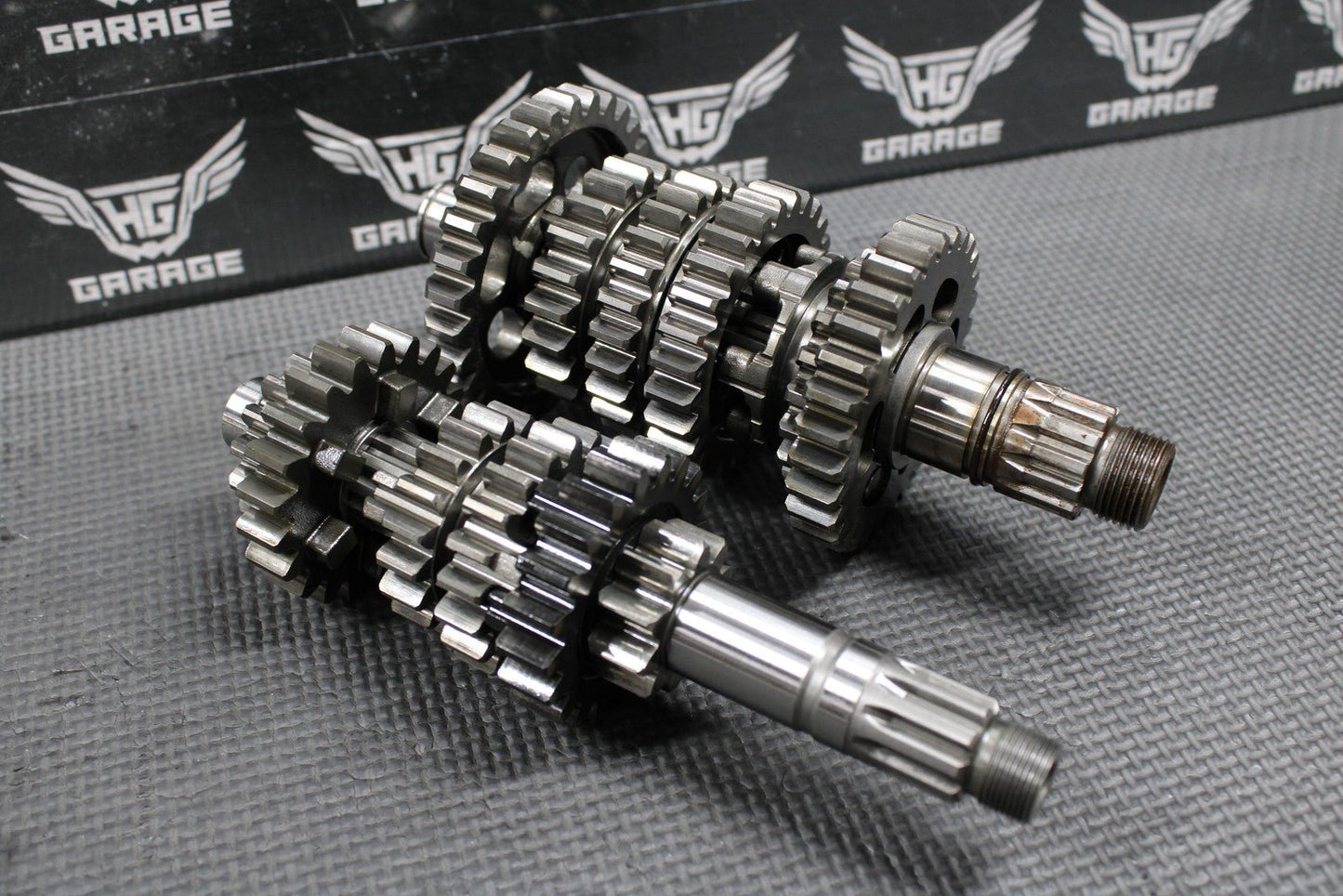 2009 KAWASAKI KLX250SF OEM TRANSMISSION TRANS GEARBOX GEARS SHIFT FORKS NICE! - hggarage