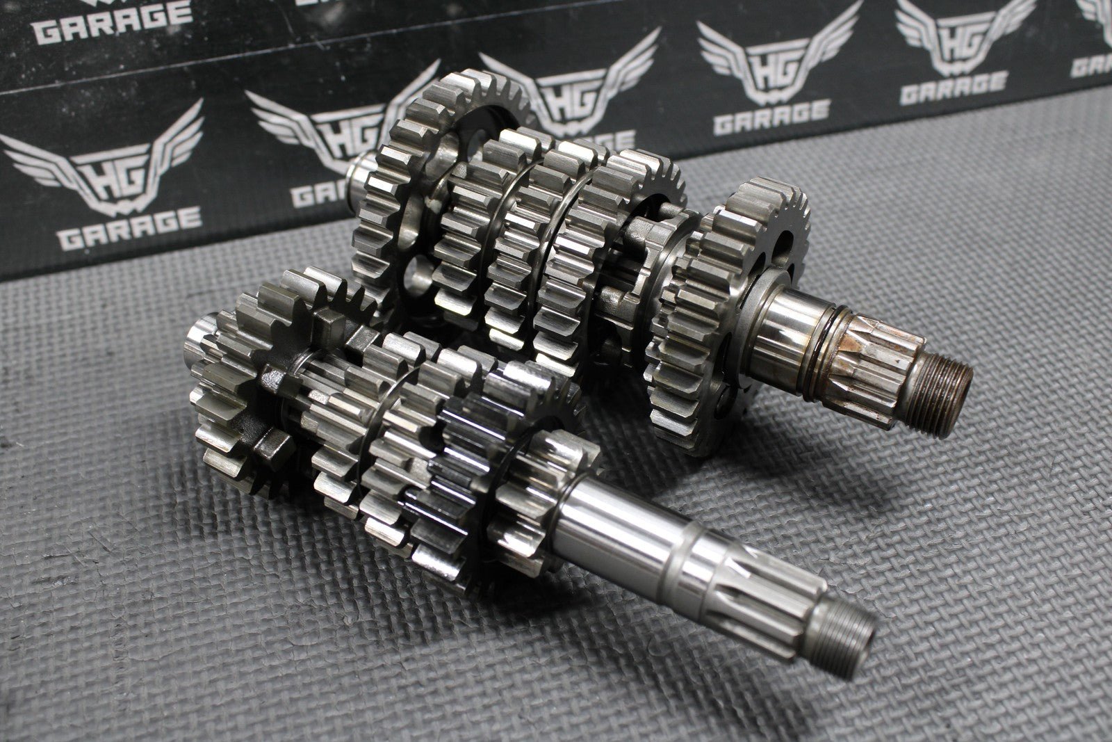 2009 KAWASAKI KLX250SF OEM TRANSMISSION TRANS GEARBOX GEARS SHIFT FORKS NICE! - hggarage