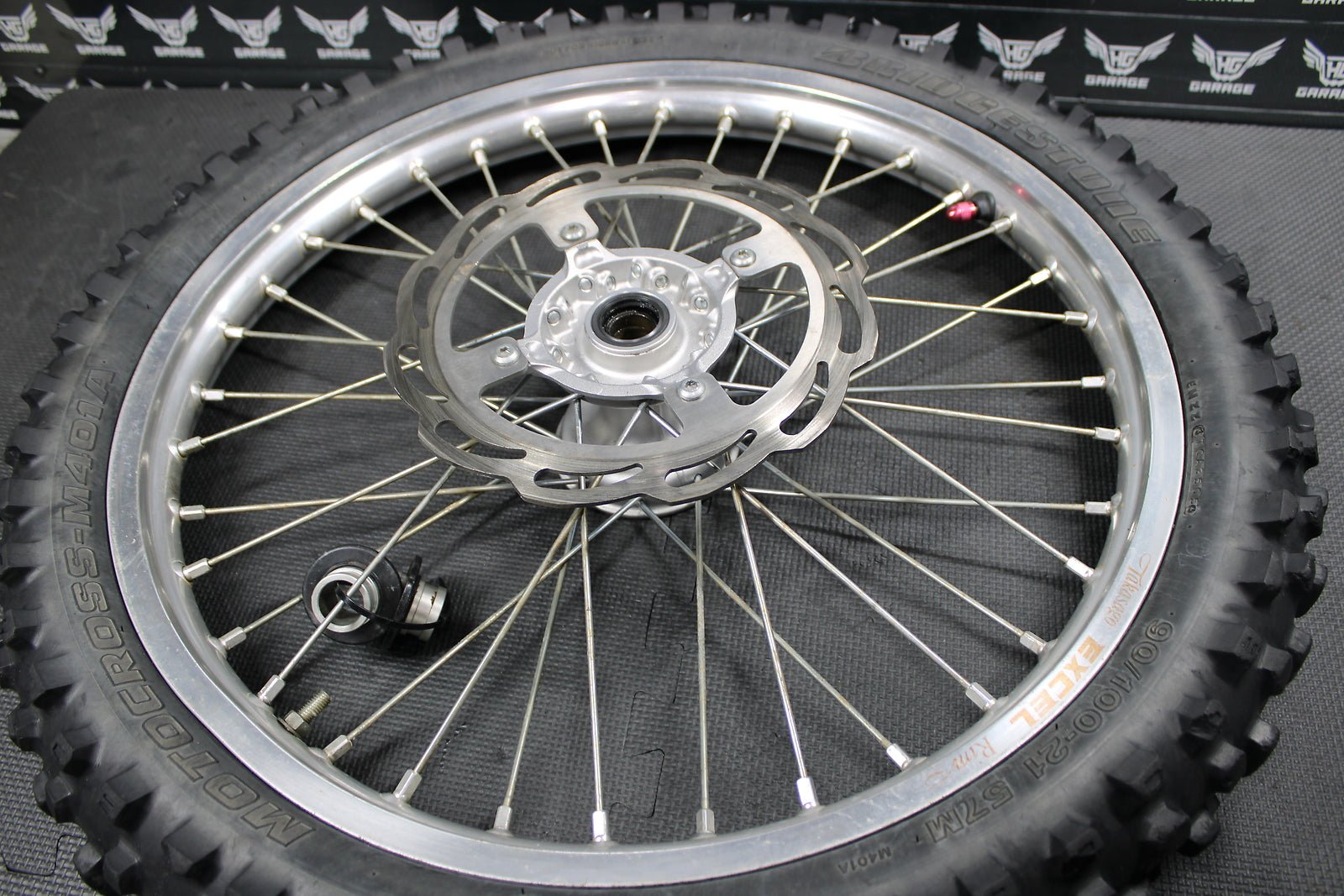 2006 Suzuki 05 - 07 RMZ450 RM450 OEM Front Wheel Rim Hub Tire Rotor Assembly - hggarage
