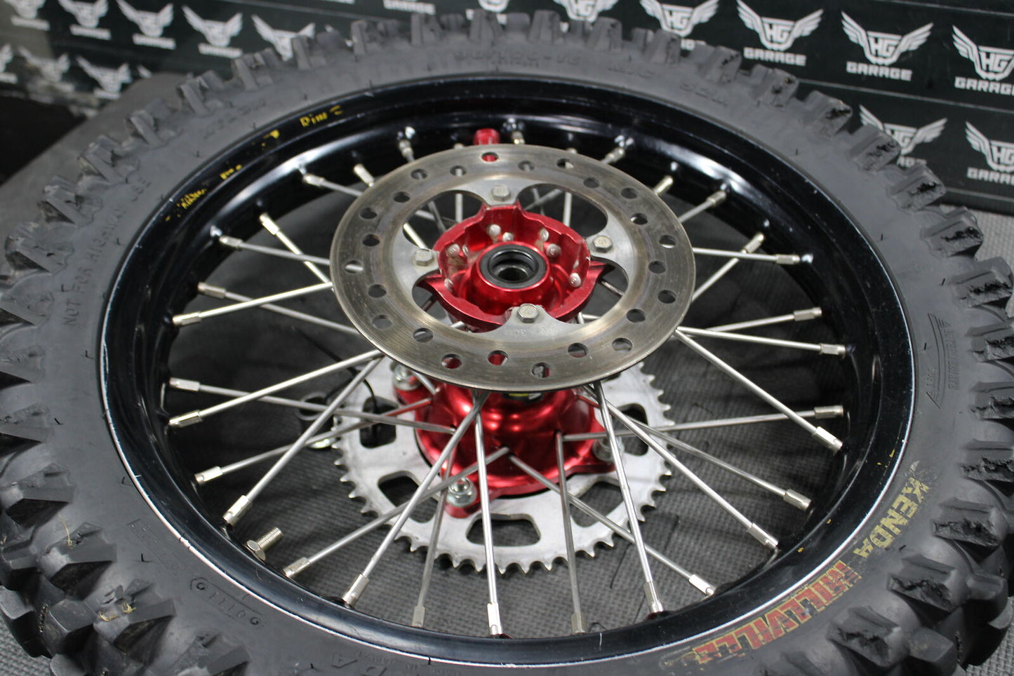 2009 HONDA CRF150RB BIG WHEEL 16" EXCEL REAR BACK WHEEL RIM KITE BILLET HUB