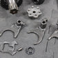1986 KAWASAKI KDX200 OEM TRANSMISSION TRANNY GEARBOX SHIFT FORKS DRUM GEARS - hggarage