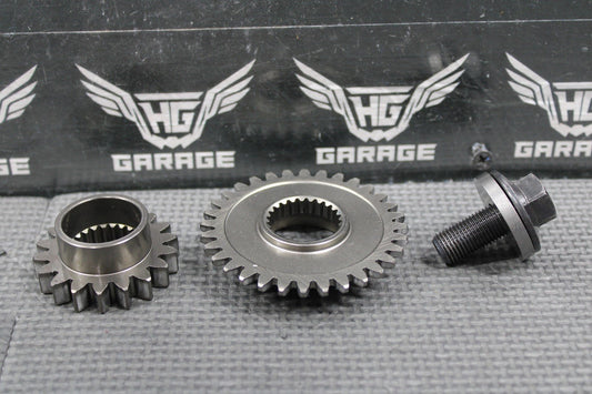 2008 2009 HONDA CRF250R OEM ENGINE CRANKSHAFT PRIMARY MAIN DRIVE GEARS BOLT SET - hggarage