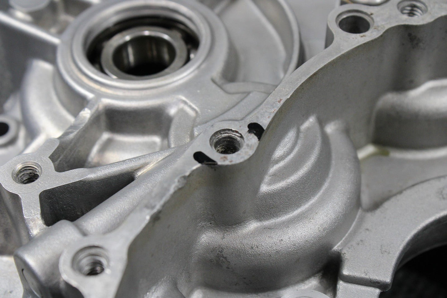 2008 KAWASAKI KLX140 OEM LEFT ENGINE CRANKCASE CRANK CASES BLOCK NEEDS REPAIR! - hggarage