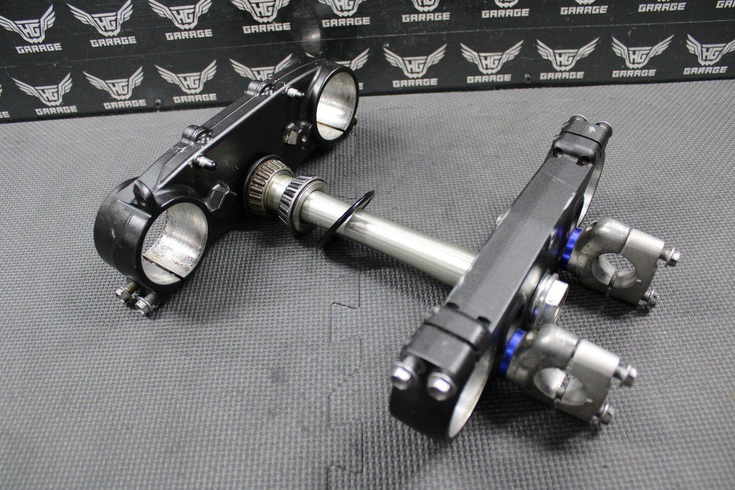 2020 YAMAHA 18 - 21 YZ250FX OEM FRONT FORKS LOWER UPPER TRIPLE TREE STEM BAR CLAMP - hggarage