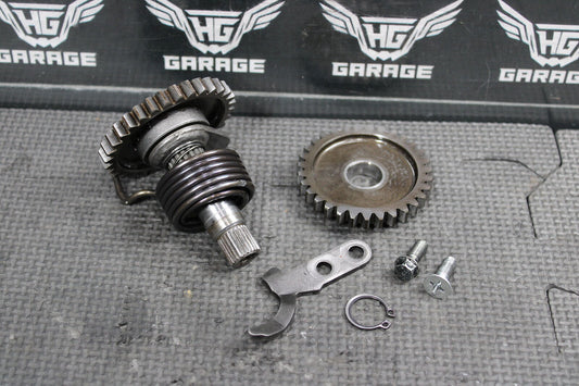 2000 KAWASAKI KX100 KX112 KX80 KX85 OEM KICKSTART KICK START SHAFT W IDLER GEAR