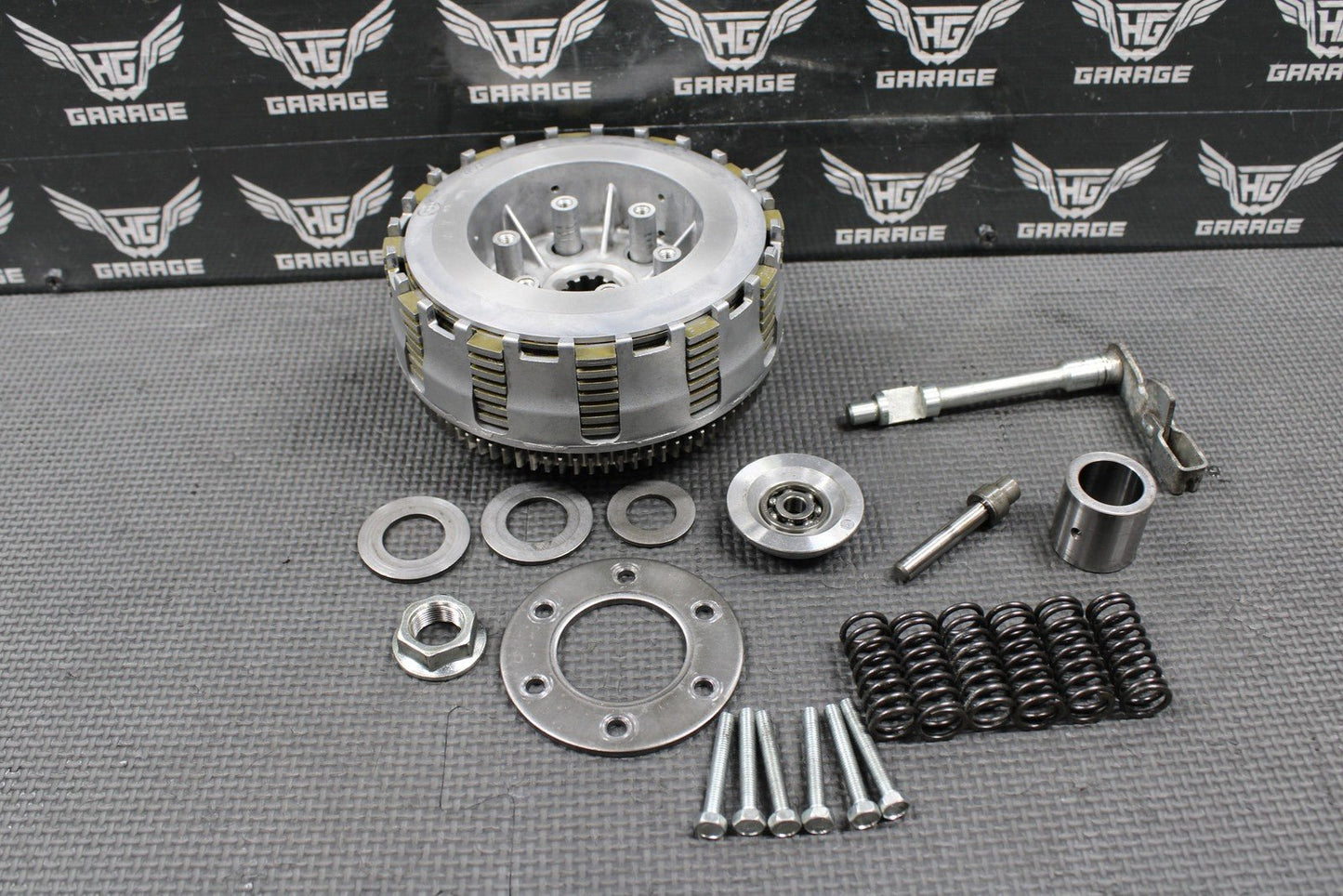 2009 KAWASAKI KLX250SF OEM COMPLETE CLUTCH W PLATES BASKET HUB 13095 - 0576 NICE! - hggarage