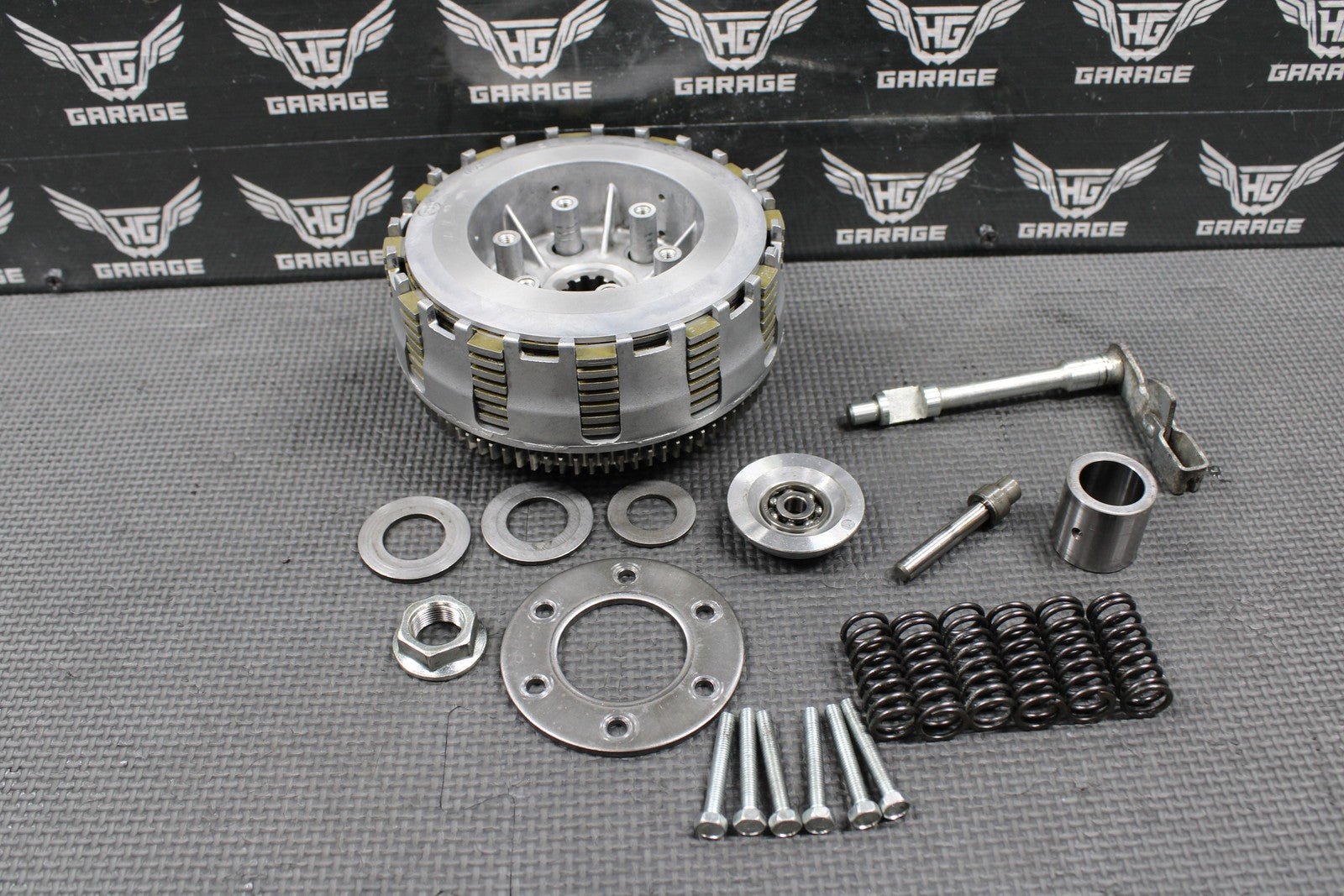 2009 KAWASAKI KLX250SF OEM COMPLETE CLUTCH W PLATES BASKET HUB 13095 - 0576 NICE! - hggarage
