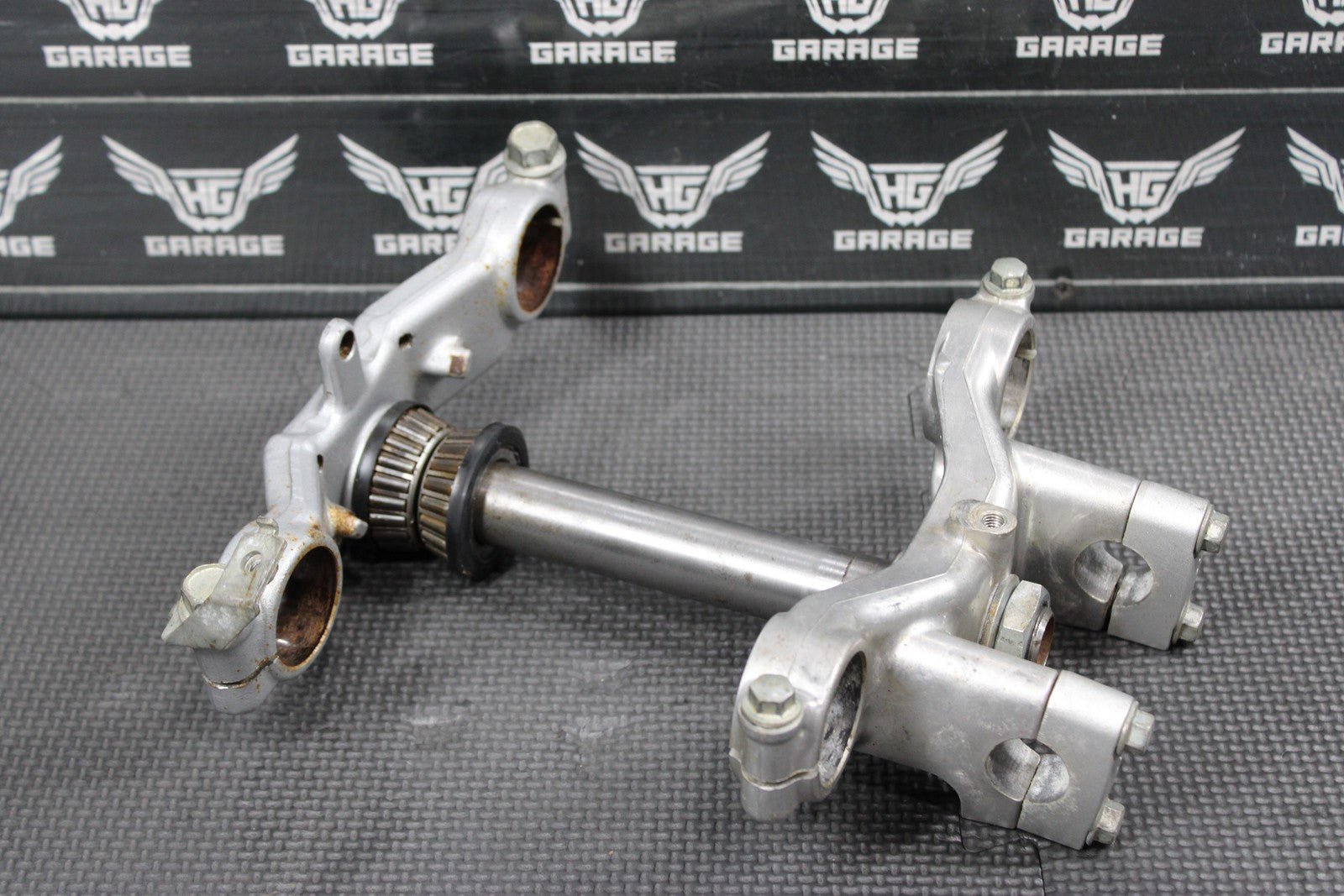 2003 00 - 04 KAWASAKI KX65 OEM FRONT FORKS LOWER UPPER TRIPLE TREE STEM CLAMP - hggarage