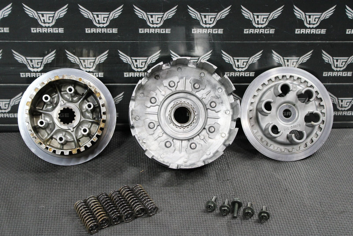 2004 Yamaha WR450F YZ450F OEM Complete Clutch Basket Hub Springs - hggarage