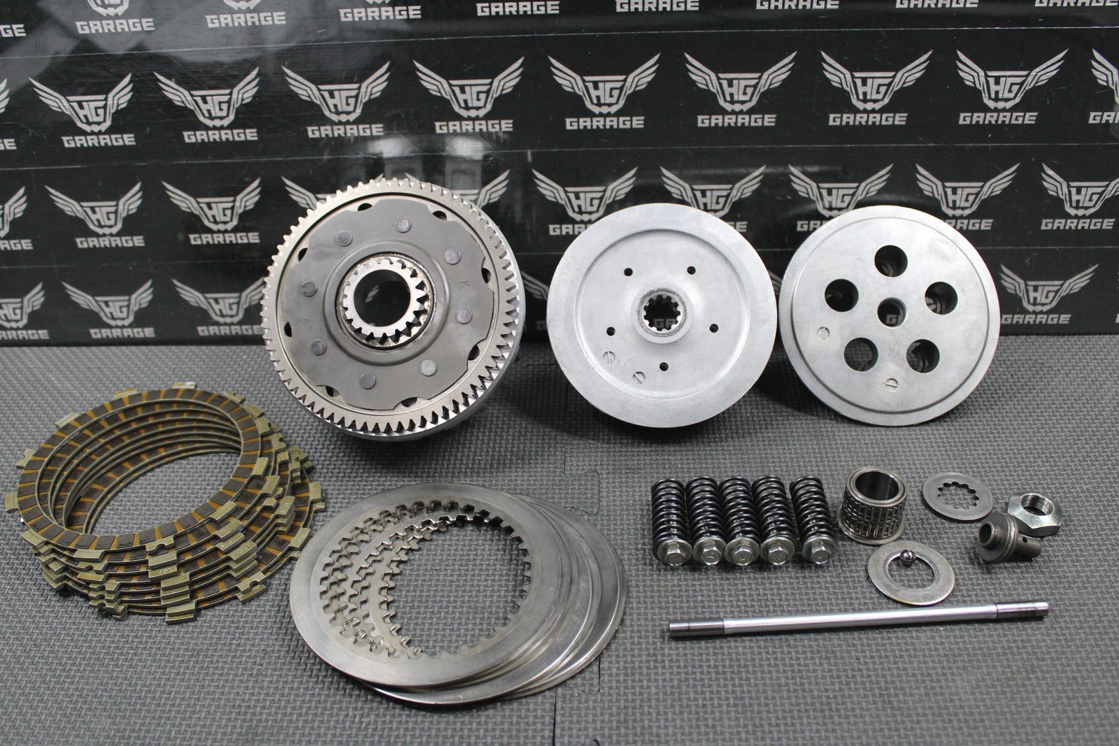 2007 KAWASAKI KX250F OEM COMPLETE CLUTCH W PLATES BASKET HUB 13095 - 0049 NICE! - hggarage