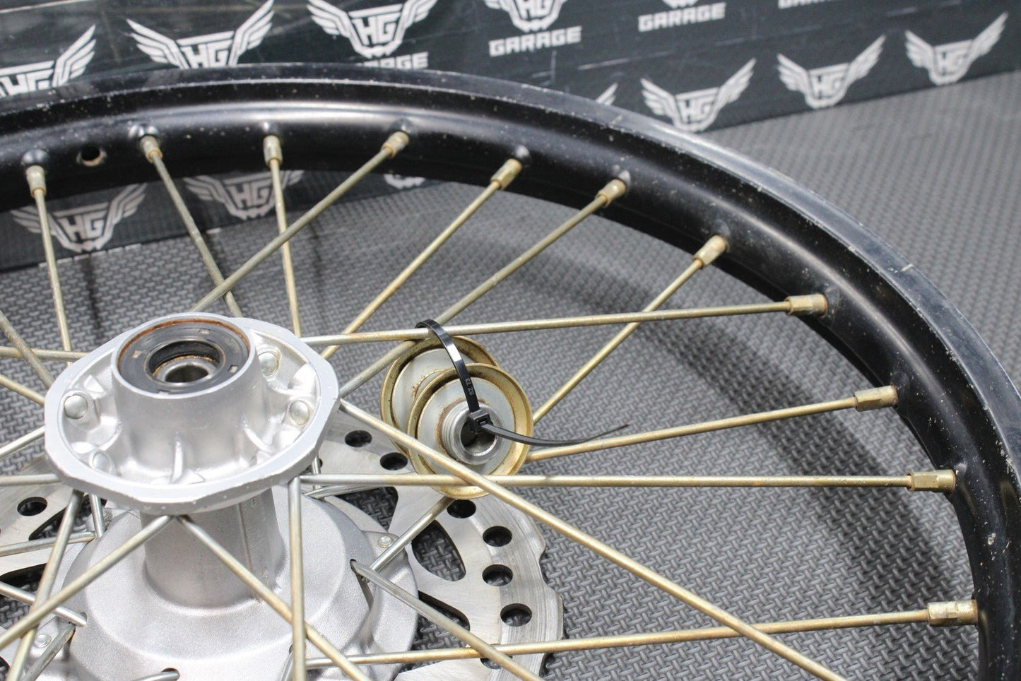 2014 KAWASAKI 11 - 21 KX100 OEM 19" BIG WHEEL FRONT WHEEL RIM HUB 41090 - 0103 - WC - hggarage