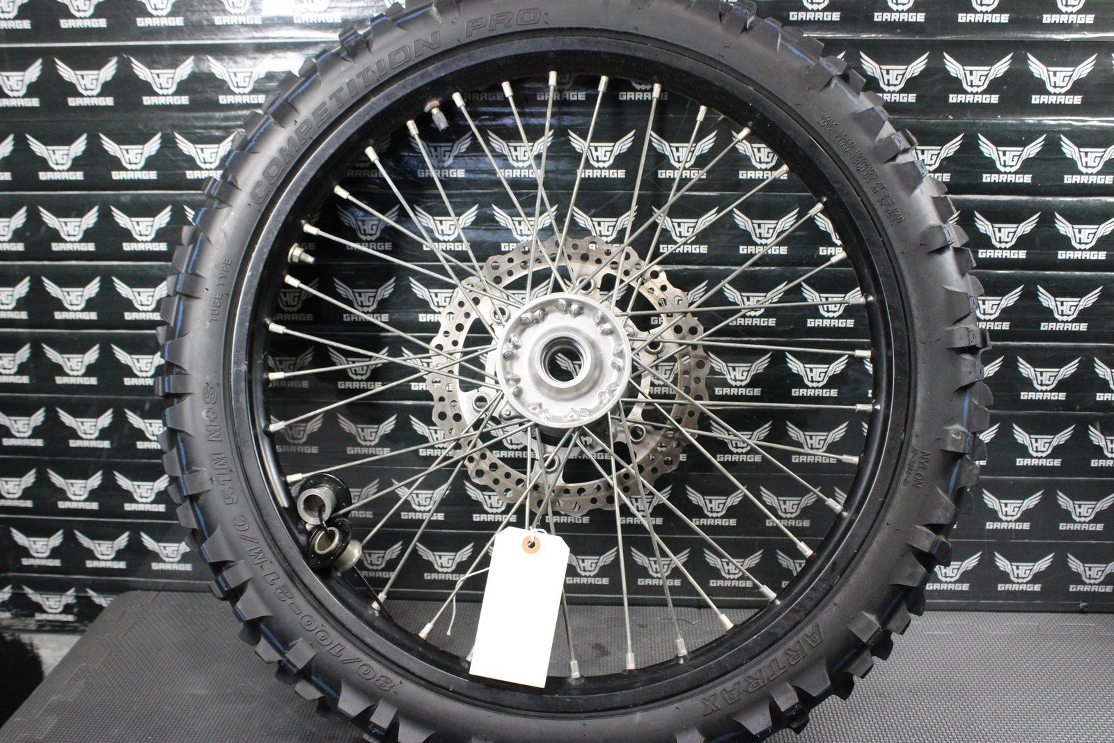 2014 KAWASAKI KX250F 10 - 18 OEM FRONT WHEEL RIM HUB SPOKES ASSEMBLY BLACK - hggarage