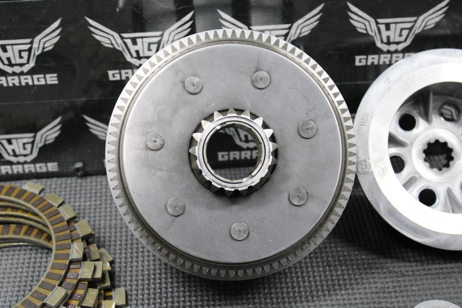 2009 KAWASAKI KLX250SF OEM COMPLETE CLUTCH W PLATES BASKET HUB 13095 - 0576 NICE! - hggarage