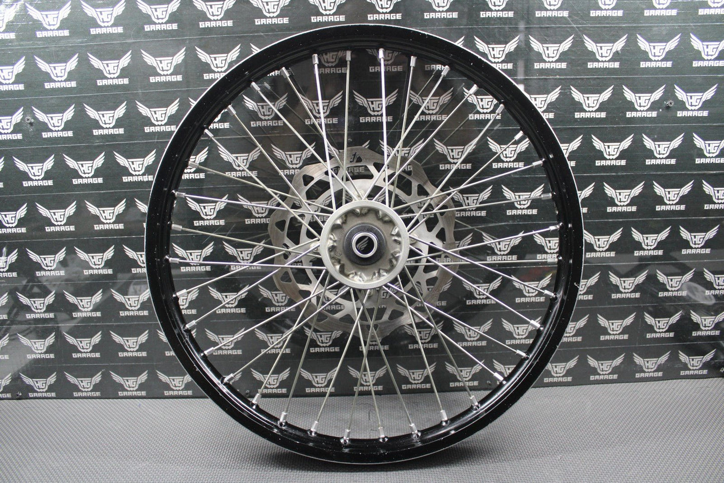 2020 SUZUKI RMZ250 RMZ450 OEM BLACK FRONT WHEEL RIM HUB ROTOR 54100 - 37K00 GOOD! - hggarage