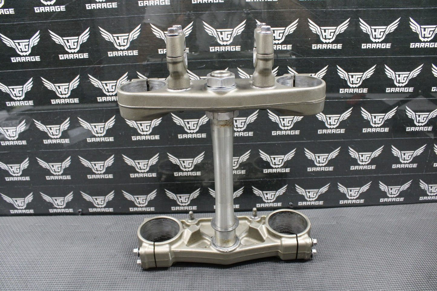 2009 YAMAHA YZ450F OEM FRONT FORKS LOWER UPPER TRIPLE TREE STEM BAR CLAMP STEM - hggarage