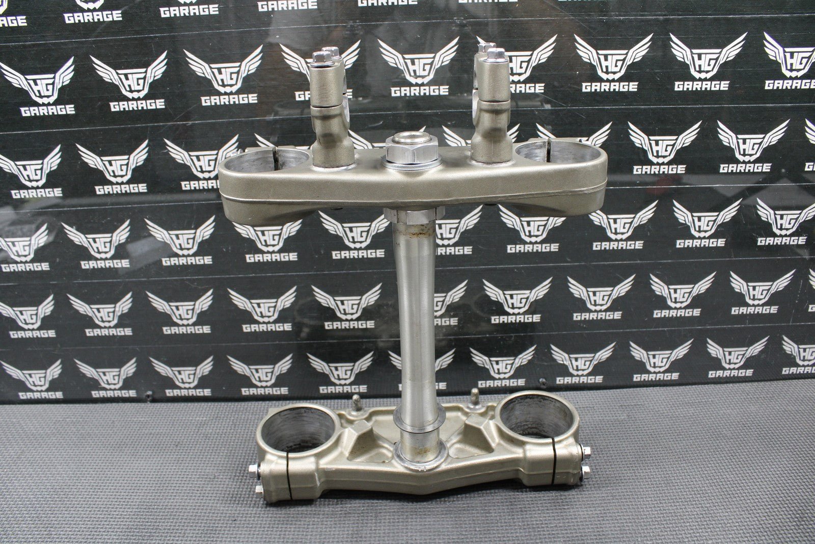 2009 YAMAHA YZ450F OEM FRONT FORKS LOWER UPPER TRIPLE TREE STEM BAR CLAMP STEM - hggarage