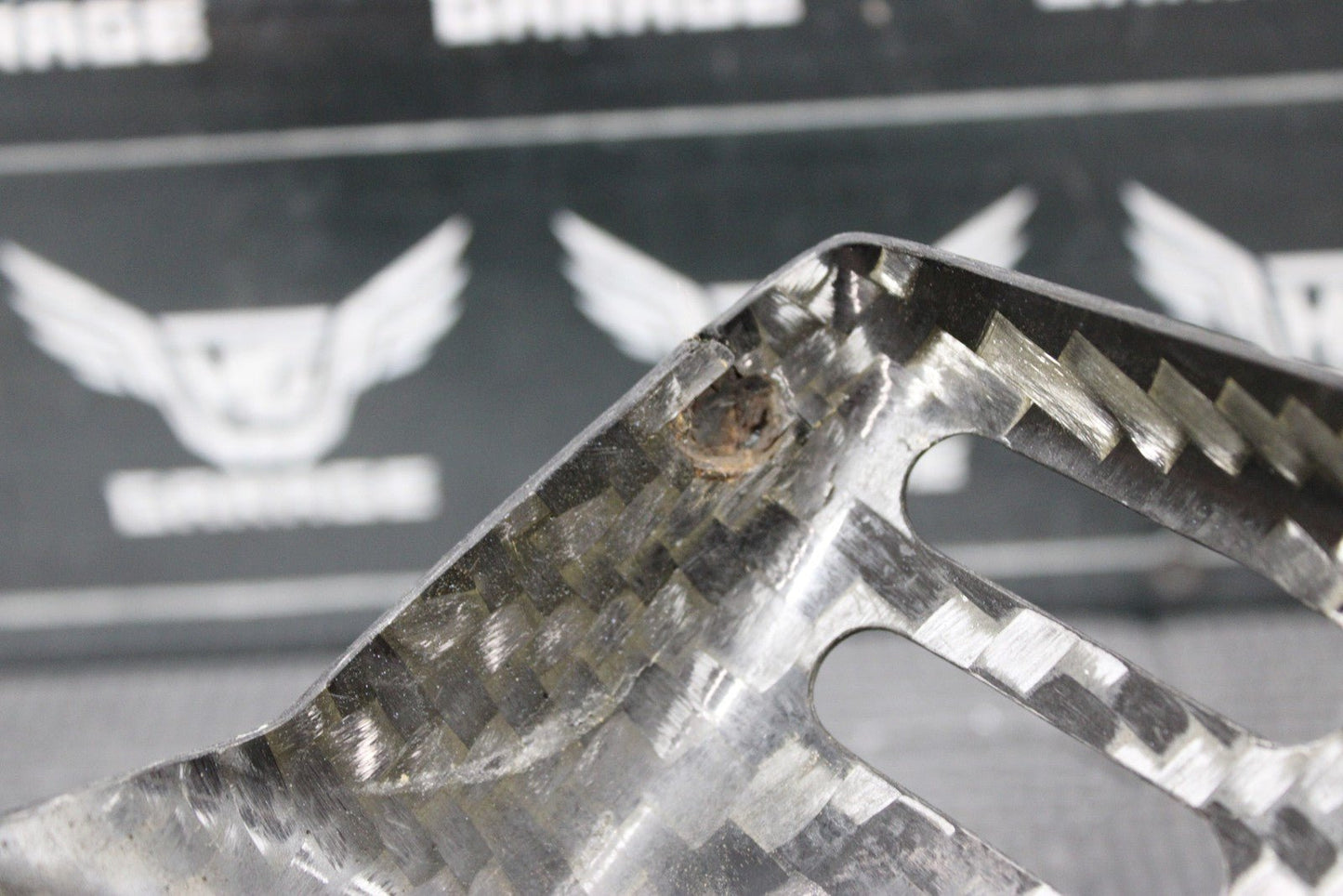 2007 05 - 08 HONDA CRF450R CARBON FIBER LEFT SIDE ENGINE MOTOR GUARD SHIELD GOOD! - hggarage